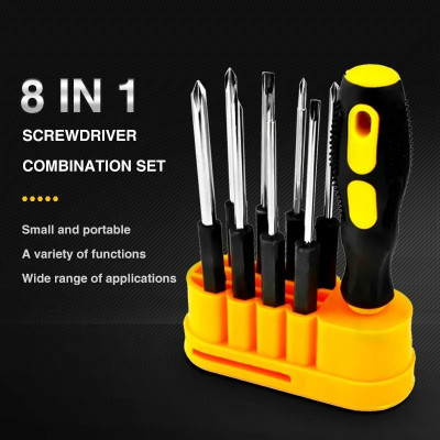 Vera Casa 8 in 1 Multi-Function Screwdriver Tool Kit Set Home Improvement Accessories Kit Combination Screwdriver Set(Pack of 8)