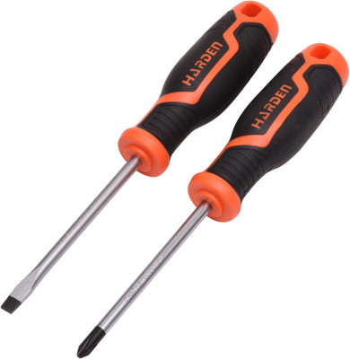 Harden Professional 2Pc Magnetic Screwdriver Set (Slotted 1Pc, Phillips 1Pc) - 550392 Standard Screwdriver Set(Pack of 2)