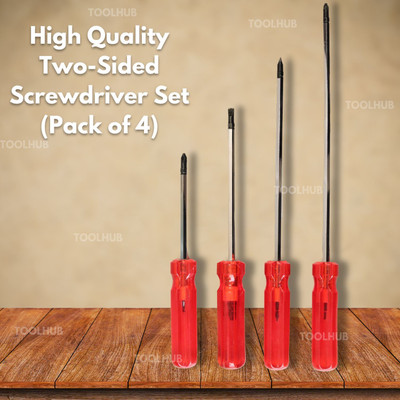 Toolhub 4 Pcs High Quality Double Sided Phillips-One Way Combination Screwdriver Set(Pack of 4)