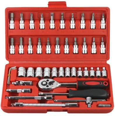 ROAT 46 in 1 Pcs Tool Kit Screwdriver and Socket Set Hand Tool Kit (46 Tools) Hand Tool Kit(46 Tools)