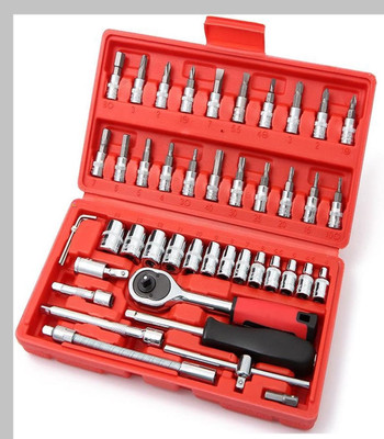 ANADIEXPORT 46 in 1 Pcs Tool Kit & Screwdriver and Socket Set Multi Purpose Tool Case-006 Long Handle Screwdriver Set(Pack of 1)