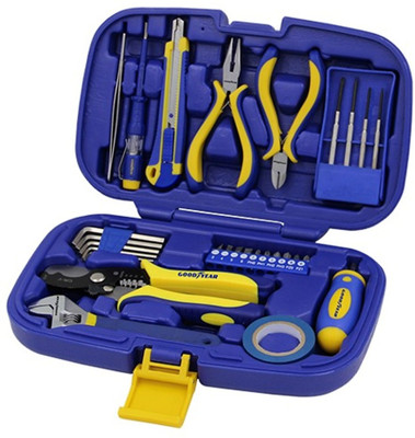 shivam electro Goodyear Metal Hand Tools 29 Pcs Compact Hand Tool Kit Multi-functional Tools Standard Screwdriver Set(Pack of 29)