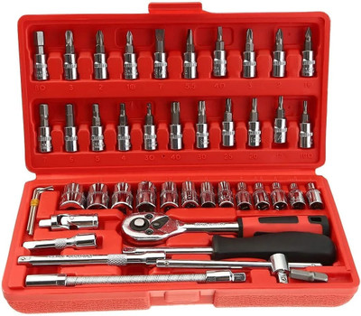 Ankri 46 in 1 Socket Set Multi Purpose Portable Hand Tool Kit for,Home & Garage Repair Combination Screwdriver Set(Pack of 1)