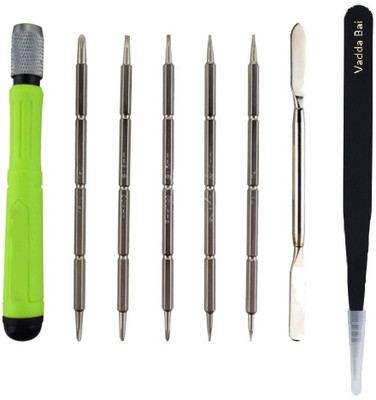 vadda bai 5 Magnetic Bit and Tweezer tool kit for Laptop, Mobile Repairing Combination Screwdriver Set(Pack of 8)