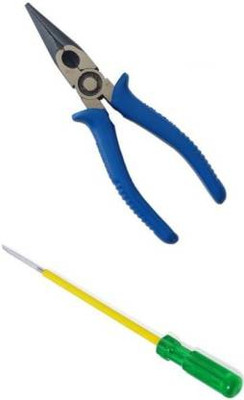 Silverfoxx SF-02 Heavy duty screwdriver and Nose plier Combination Screwdriver Set(Pack of 2)