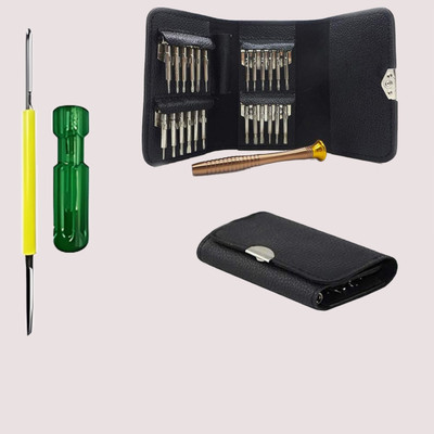 Atrocitus Portable Pocket Screw driverRepairing Tools Kit with 2in1 Screwdriver for Phone Precision Screwdriver Set(Pack of 26)