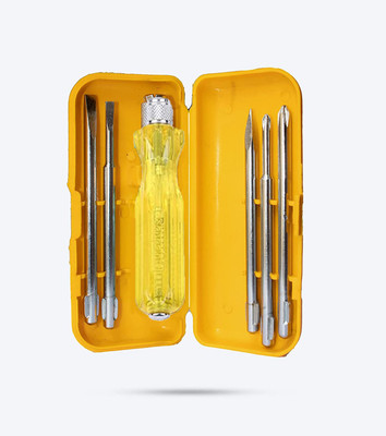 Kiesh 5 Pcs Combination Screwdriver Set Kit With Different Blades for Multipurpose Use Combination Screwdriver Set(Pack of 5)