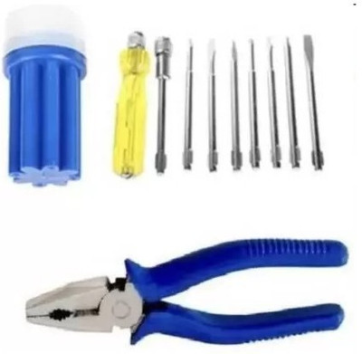 Saleshop365 Combination Plier and 8 Bit screwdriver set with Inbuilt Line Tester Combination Screwdriver Set(Pack of 1)