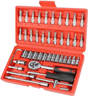 Ashmakam 46 in 1 Tool Kit Home Use & Mechanic Tool Set, Wrench Set, All Size Tool Kit Combination Screwdriver Set(Pack of 1)