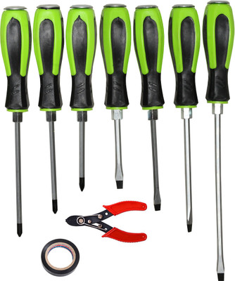 Digital Craft 7Pc Screw Driver Set,Wire Stripper,PVC Tape Combination Screwdriver Set(Pack of 1)