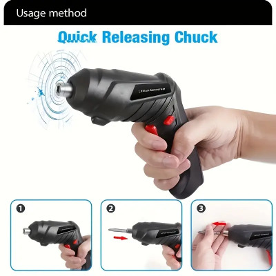 4uonly 48-PCS 4.2V Screwdriver Set Home Household Hand Screwdriver FBC7 Standard Screwdriver Set(Pack of 1)