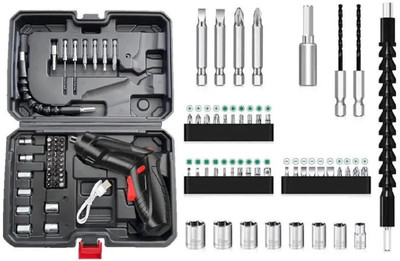 CARTSPACE 47 pcs Screw Driver Gun Precision Cordless Rechargeable Standard Screwdriver Set(Pack of 1)
