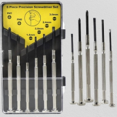 Justakeit 6Pc Mini Precision Screwdriver Set,6 Different Size Flathead and Phillips_177 Precision Screwdriver Set(Pack of 1)