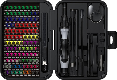 Wishbone 3-Layers 18 Grids Detachable Square Desktop Storage Box Clear Plastic Standard Screwdriver Set(Pack of 1)
