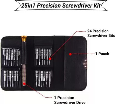 Easyman 25 in 1 Precision Screwdriver Set Repair Tool Kit for Mobile|Laptops|Electronics Precision Screwdriver Set(Pack of 25)