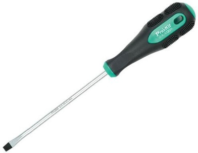Proskit 9SD-214A, Pro-Soft Screwdriver(-6 6x200mm) Long Handle Screwdriver(Pack of 1)