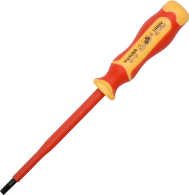 Harden Magnetic Flat Type Slotted 230mm X 5.5mm - VDE Can Withstand 1000V - 801105 Standard Screwdriver(Pack of 1)