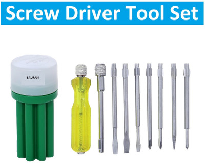Sauran 8 Pcs Set Screw Driver Tool (KIT76) Combination Screwdriver Set(Pack of 1)