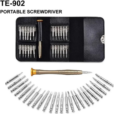 BABATOOLS TE-902 25 in 1 Precision Screwdriver Set Multi Pocket Repair ToolKit Combination Screwdriver Set(Pack of 1)