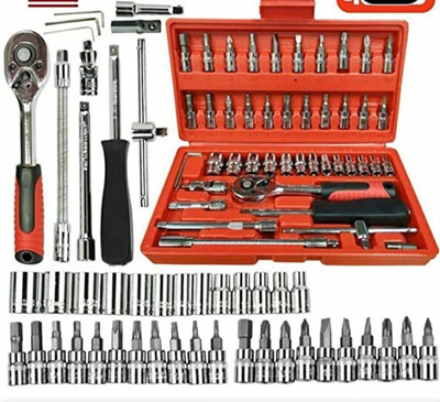EDENGLOW 46 IN 1 TOOLKIT BLACK Socket Set Standard Screwdriver Set(Pack of 1)