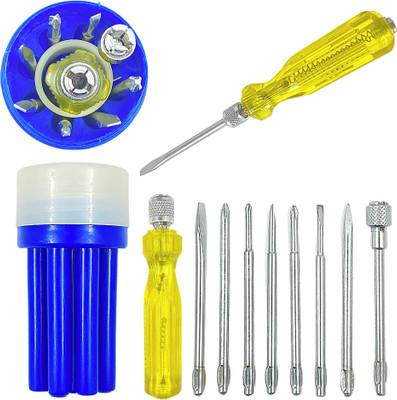WallVilla Screwdriver Tool for Home Multipurpose Heavy Duty Pechkas Kit Combination Screwdriver Set(Pack of 1)