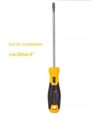MALFAH ENTERPRISES DELI DL6262001 SCREWDRIVER SLOTTED SL6X200MM Precision Screwdriver(Pack of 1)