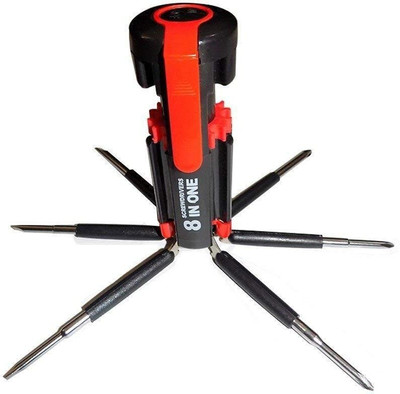 jazam A4 8 in1 Screwdriver Set with 6 LED Lights,Portable multifunctional Screwdrivers Standard Screwdriver Set(Pack of 1)