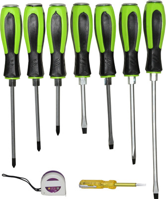 Digital Craft 7Pc Screw Driver Set,Line Tester,Tape 3Mtr Combination Screwdriver Set(Pack of 1)