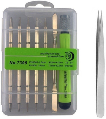 wroughton 12 in 1 Screwdriver Mobile, Laptop and Gadgets Repairing Tools Set With 1 Stainless Steel Non Magnetic Tweezers- Straight Precision Screwdriver Set(Pack of 8)