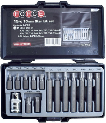 VIRATTOOLS FORCE 15Pc 10mm Star Bit Set Combination Screwdriver(Pack of 1)