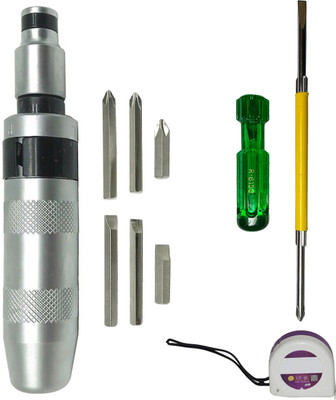 Digital Craft Impact Screwdriver, 3M Tape & 2‑in‑1 Driver – 7‑Piece Handy Tool Kit Impact Screwdriver Set(Pack of 1)