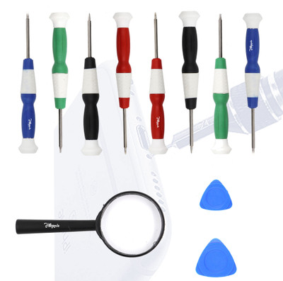 Hillgrove 11 in 1 Multipurpose Precision Micro Repairing Screwdrivers with Openers and Manifying Glass for Mobiles|Laptops|Electronics Precision Screwdriver Set(Pack of 11)