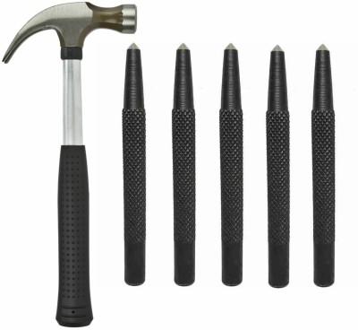 SKENTERPRISES Centre Punch Paring Chisel (10 mm Blade) & Stainless steel Curved Claw Hammer Standard Screwdriver(Pack of 1)