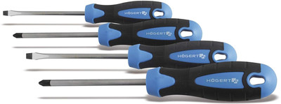 Högert Technik 4-Piece Screwdriver Set with Magnetic Tips and Ergonomic Handles Standard Screwdriver Set(Pack of 4)