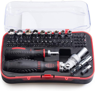 FLIPXEN Screwdriver Set Magnetic, 61-in-1 Precision Screwdriver Set Repair Tool kit Precision Screwdriver Set(Pack of 61)