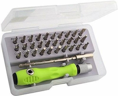 sale sls 32 in 1 Screw Driver Kit Set for Mobile Repairing Laptop Repairing Tool Opening Watch Electronic Mini Phone Opening Tools Screwdriver Bits Set with Magnetic Flexible Extension Rod (Set of 32) Precision Screwdriver Set(Pack of 32)