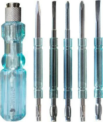 JACKLY Screwdriver Kit of 5 Bits and 1 Handle (Multipurpose Tool and Usage)16 Combination Screwdriver Set(Pack of 5)