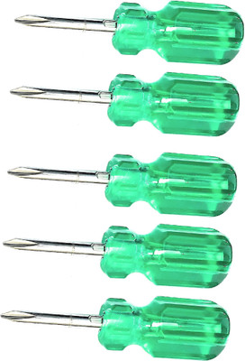 M MOD CON 2 in 1 with Reversible Double Side (+ -) Bit Stubby Screwdriver(Pack of 5)