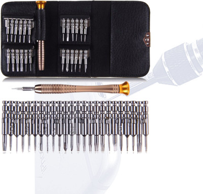 Autofledge AFSD1 Precision 25 in 1 Portable Pocket Screw driver Mobile Repairing Tools Kit Precision Screwdriver Set(Pack of 25)
