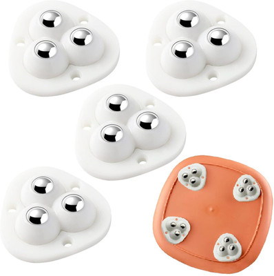 PKK TRADERS Self Adhesive Caster Wheels 360° Swivel Universal Wheel Mini Roller Ball Swivel Furniture Caster(Pack of4)
