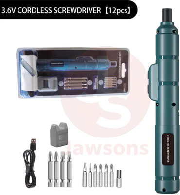 Jawsons ™ Cordless Screwdriver with a rechargeable battery, interchangeable bits, Standard Screwdriver(Pack of 1)