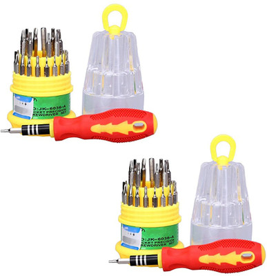 Gift Corner Magnetic 31 in 1 Repairing ScrewDriver Tool Set Kit - 2 pcs Precision Screwdriver Set(Pack of 2)