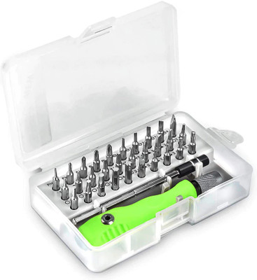 GLAMAXY 32 in 1 Mini Screwdriver Bits Set with Magnetic Flexible Extension Rod Standard Screwdriver Set(Pack of 1)
