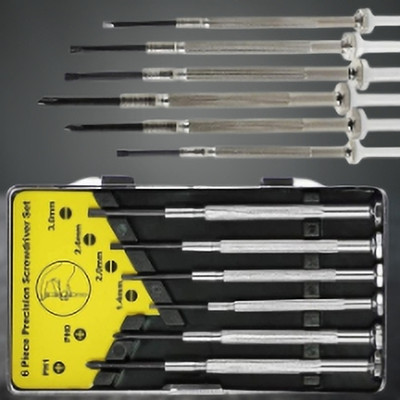 Justakeit 6Pc Mini Precision Screwdriver Set,6 Different Size Flathead and Phillips_114 Precision Screwdriver Set(Pack of 1)