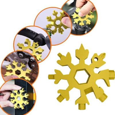 Oblivion 18-in-1 Snowflake Tool – Portable Bottle Opener, Screwdriver & Wrench Combination Screwdriver(Pack of 1)