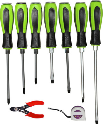 Digital Craft 7Pc Screw Driver Set,Wire Stripper,Tape 3Mtr Combination Screwdriver Set(Pack of 1)