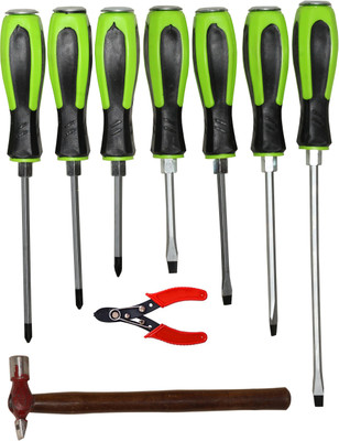 Digital Craft 7Pc Screw Driver Set,Wire Stripper,Hammer 200 gm Combination Screwdriver Set(Pack of 1)