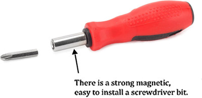 JACKLY Screwdriver Kit of 5 Bits and 1 Handle (Multipurpose Tool and Usage)08 Combination Screwdriver Set(Pack of 1)