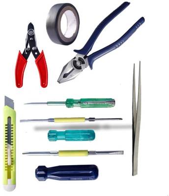 UKT HAND TOOL KIT - 2IN1 SCREWDRIVER PLIER - TAPE - CUTTER - TESTER - TWEEZER Combination Screwdriver Set