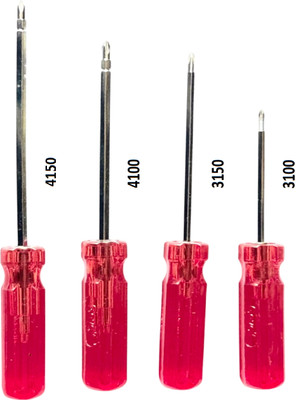 GrabMoor 2-in-1 Reversible Magnetic Screwdrivers 3100, 3150, 4100, 4150 SS04B Combination Screwdriver Set(Pack of 4)